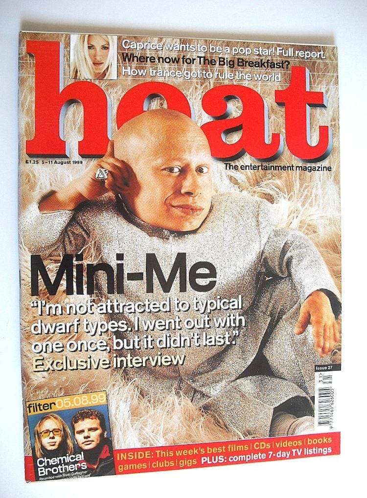 Heat magazine - Verne Troyer cover (5-11 August 1999 - Issue 27)