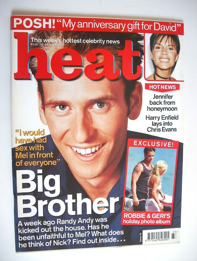 Heat magazine - Andrew Davidson cover (19-25 August 2000 - Issue 79)