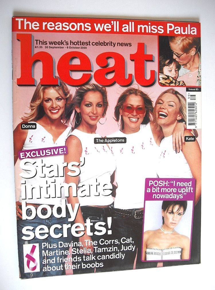 Heat magazine - Stars Body Secrets cover (30 September - 6 October 2000 - Issue 85)