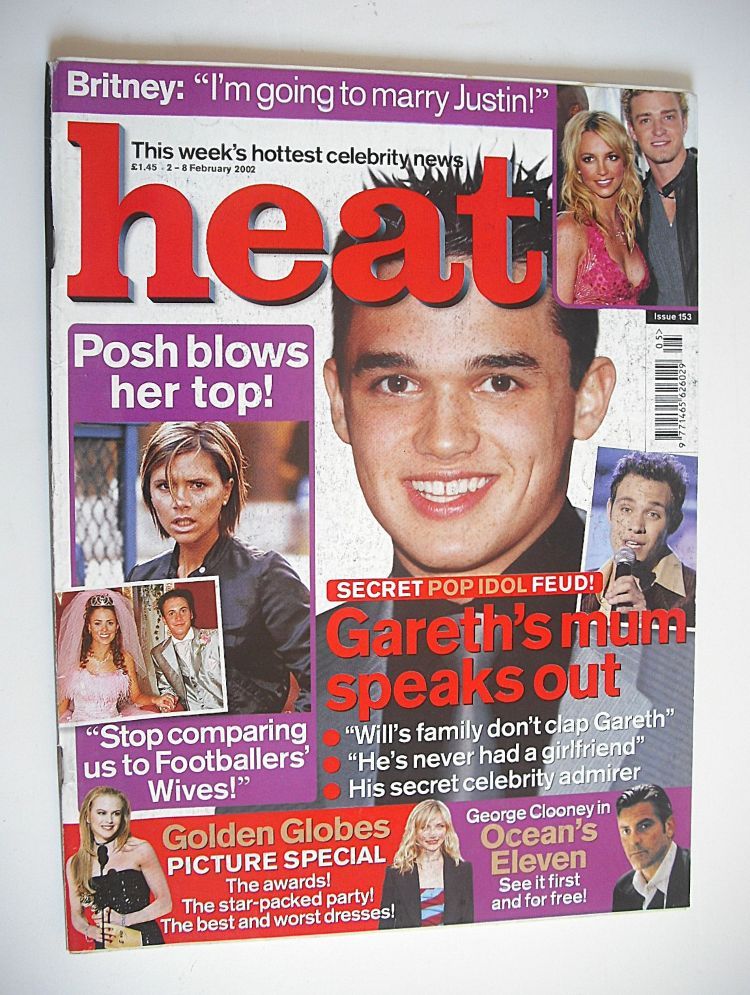 Heat magazine - Gareth Gates cover (2-8 February 2002 - Issue 153)
