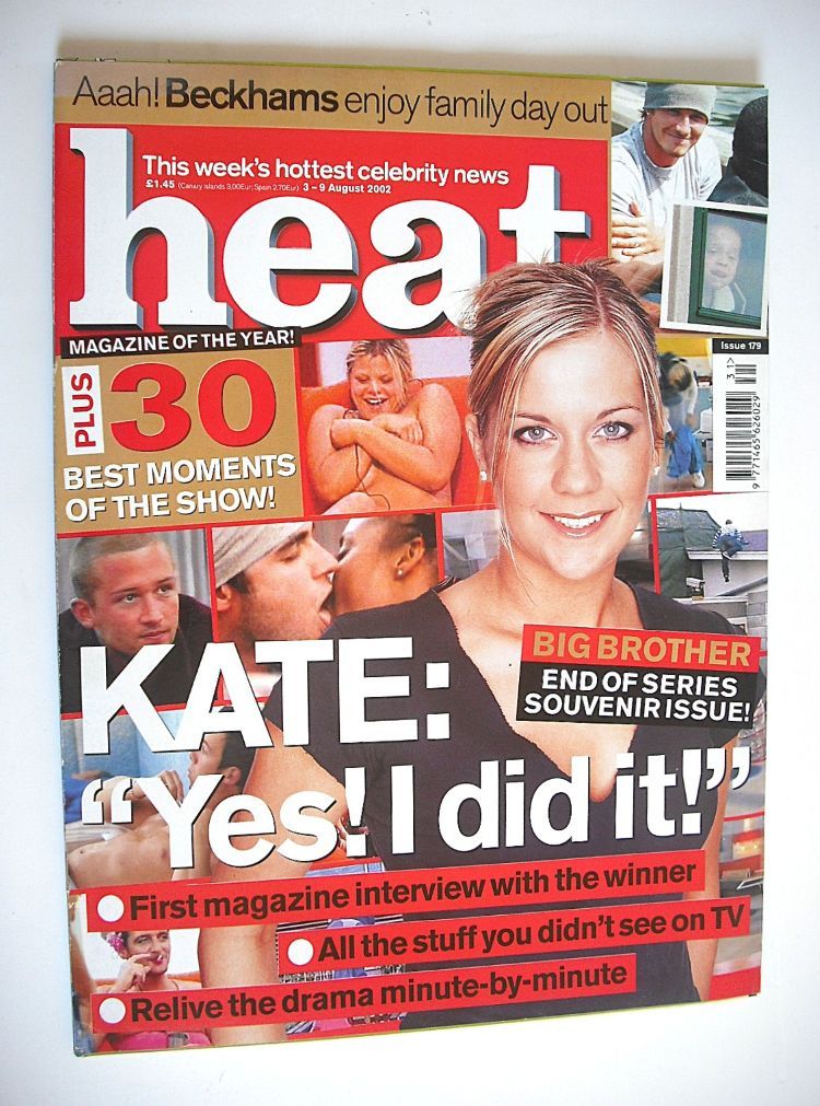 Heat magazine - Kate Lawler cover (3-9 August 2002 - Issue 179)