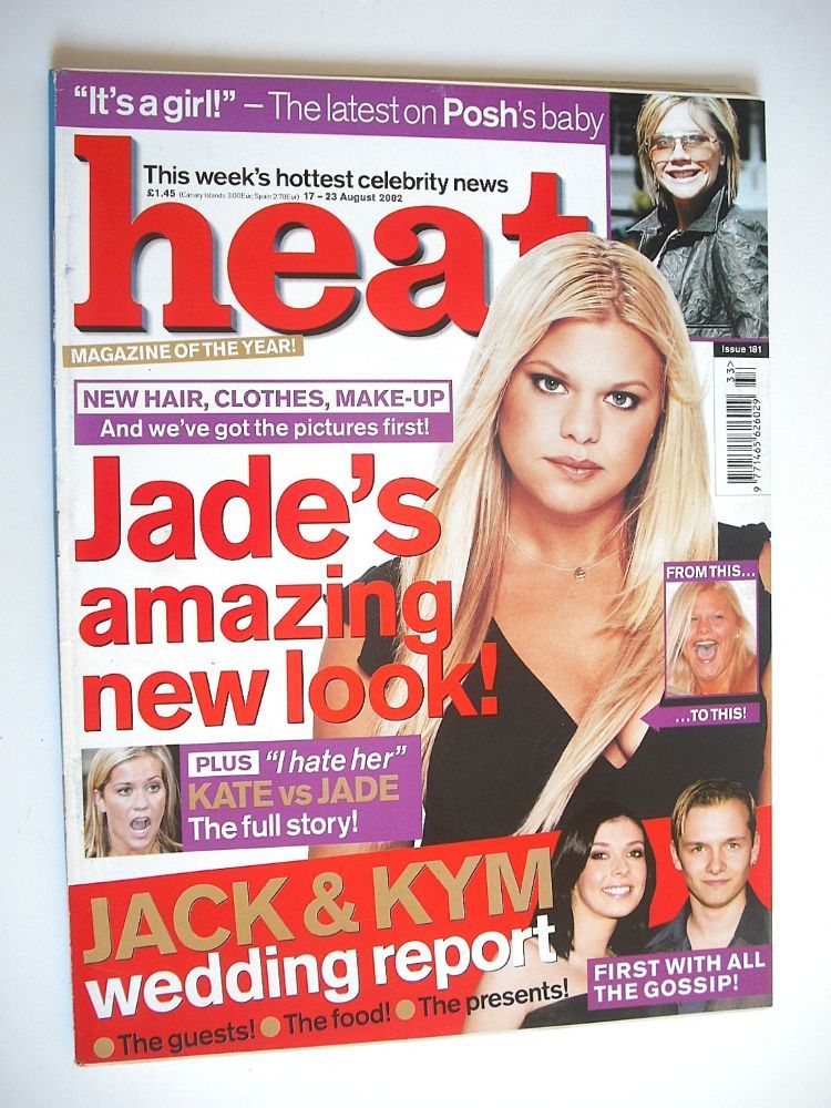 Heat magazine - Jade Goody cover (17-23 August 2002 - Issue 181)