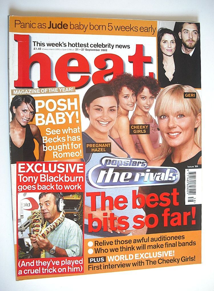 Heat magazine - Popstars The Rivals The Best Bits So Far! cover (21-27 September 2002 - Issue 186)