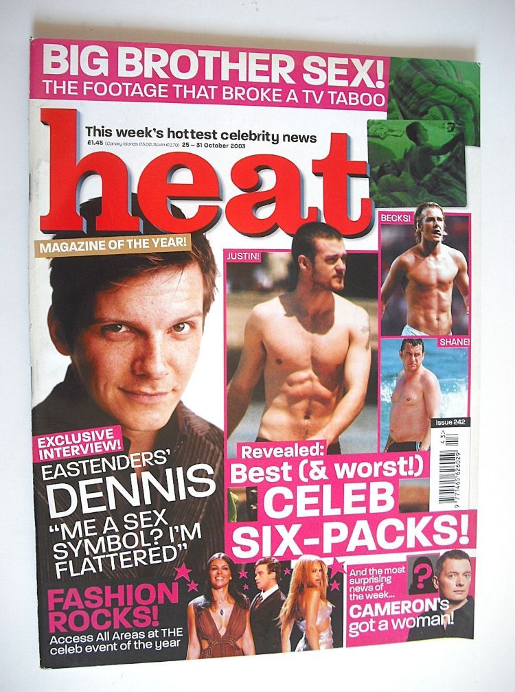 Heat magazine - Celeb six-packs cover (25-31 October 2003 - Issue 242)