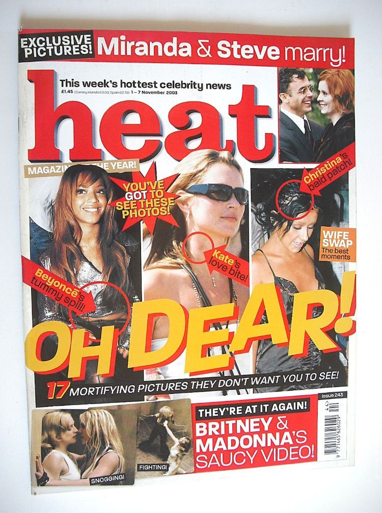Heat magazine - Oh Dear! cover (1-7 November 2003 - Issue 243)
