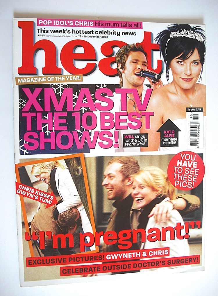Heat magazine - I'm Pregnant! cover (13-19 December 2003 - Issue 249)