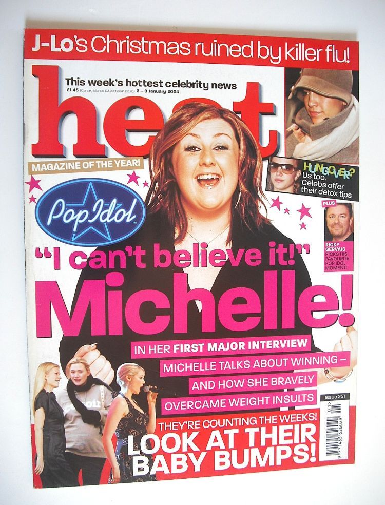<!--2004-01-03-->Heat magazine - Michelle McManus cover (3-9 January 2004 -