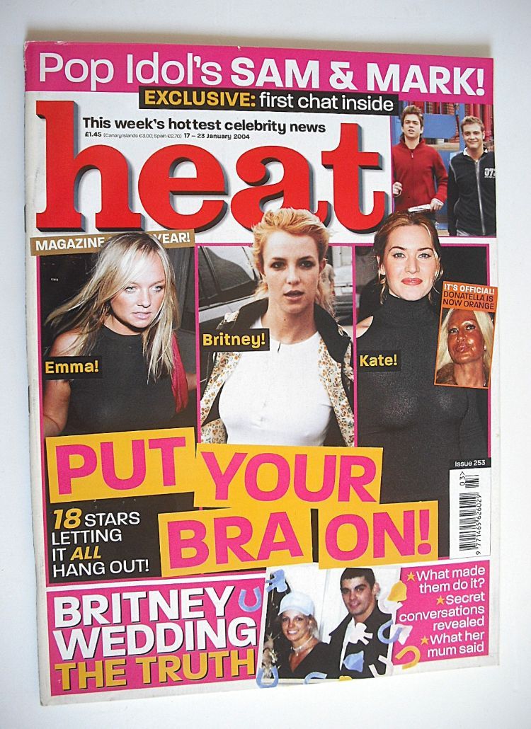 Heat magazine - Put Your Bra On! cover (17-23 January 2004 - Issue 253)