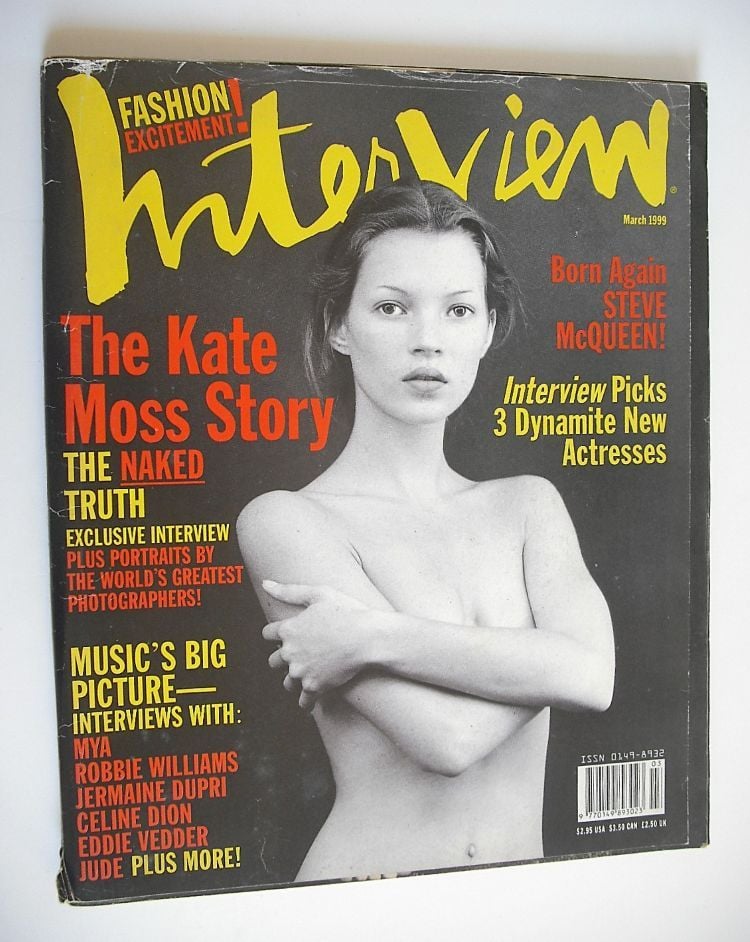 Interview magazine - March 1999 - Kate Moss cover