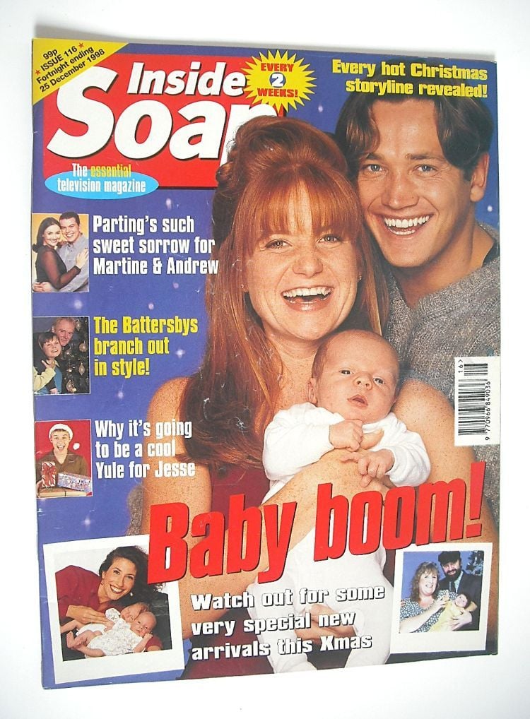 Inside Soap magazine - Sid Owen and Patsy Palmer cover (12-25 December 1998)