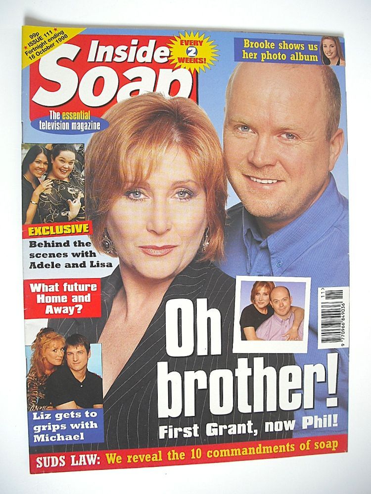 Inside Soap magazine - Steve McFadden and Carol Harrison cover (3-16 October 1998)