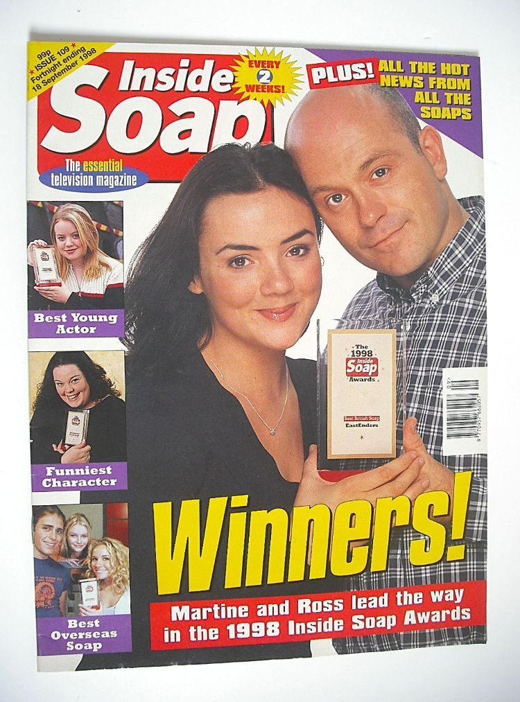Inside Soap magazine - Martine McCutcheon and Ross Kemp cover (5-18 September 1998)