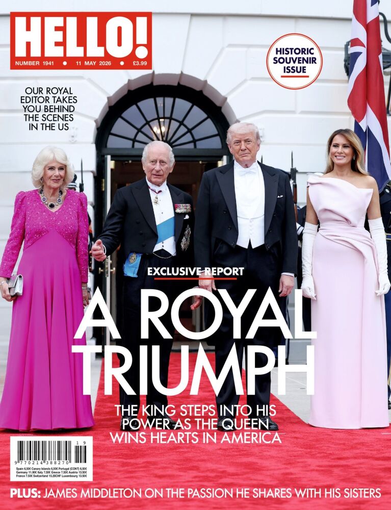 Hello! magazine - King Charles, Queen Camilla, Donald Trump and Melania Trump cover (11 May 2026 - Issue 1941)