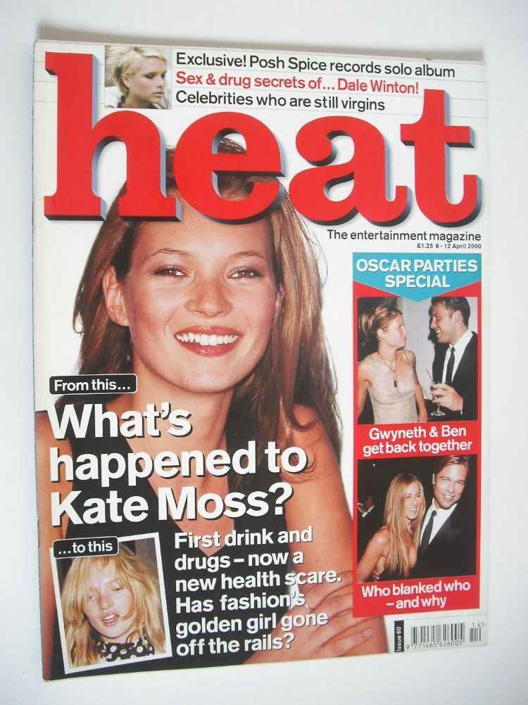 Heat magazine - Kate Moss cover (6-12 April 2000 - Issue 60)