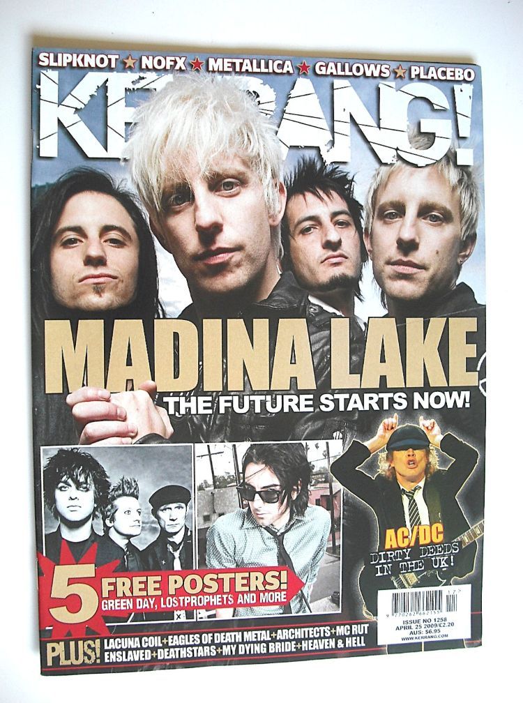 Kerrang magazine - Madina Lake cover (25 April 2009 - Issue 1258)