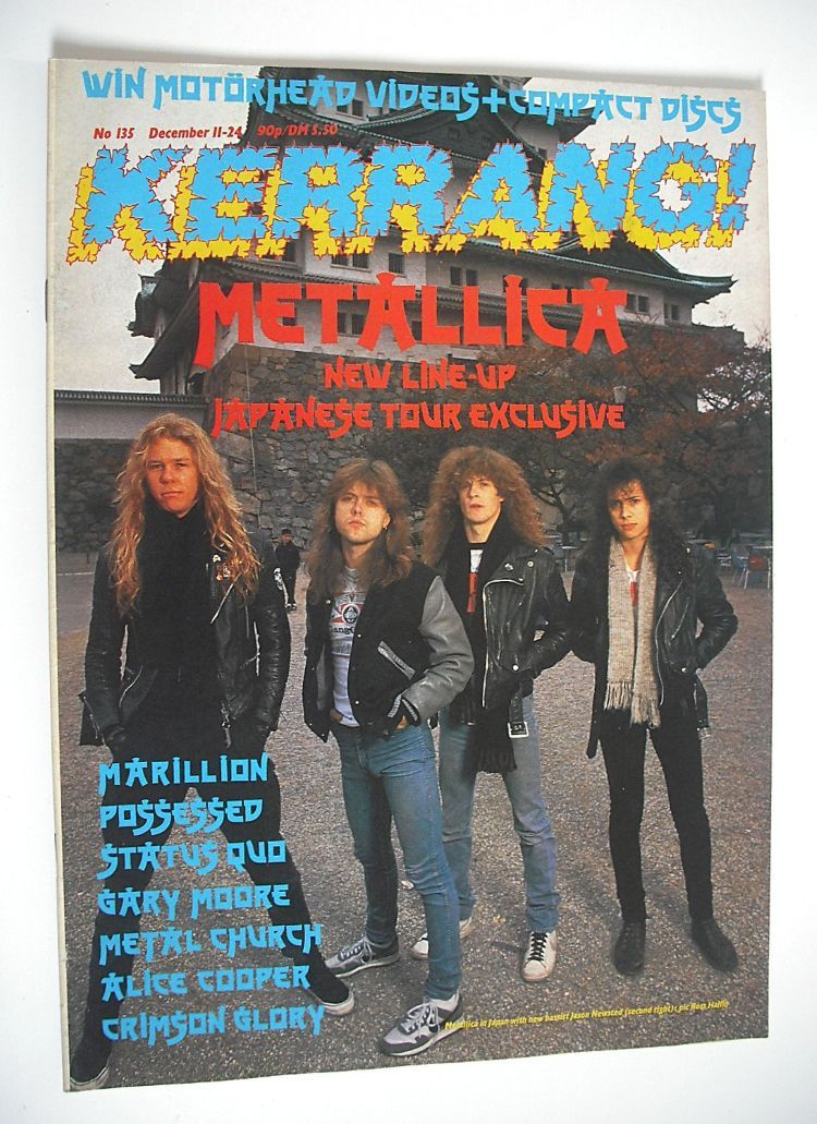 Kerrang magazine - Metallica cover (11-24 December 1986 - Issue 135)