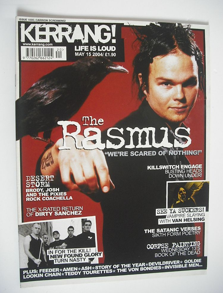 <!--2004-05-15-->Kerrang magazine - The Rasmus cover (15 May 2004 - Issue 1