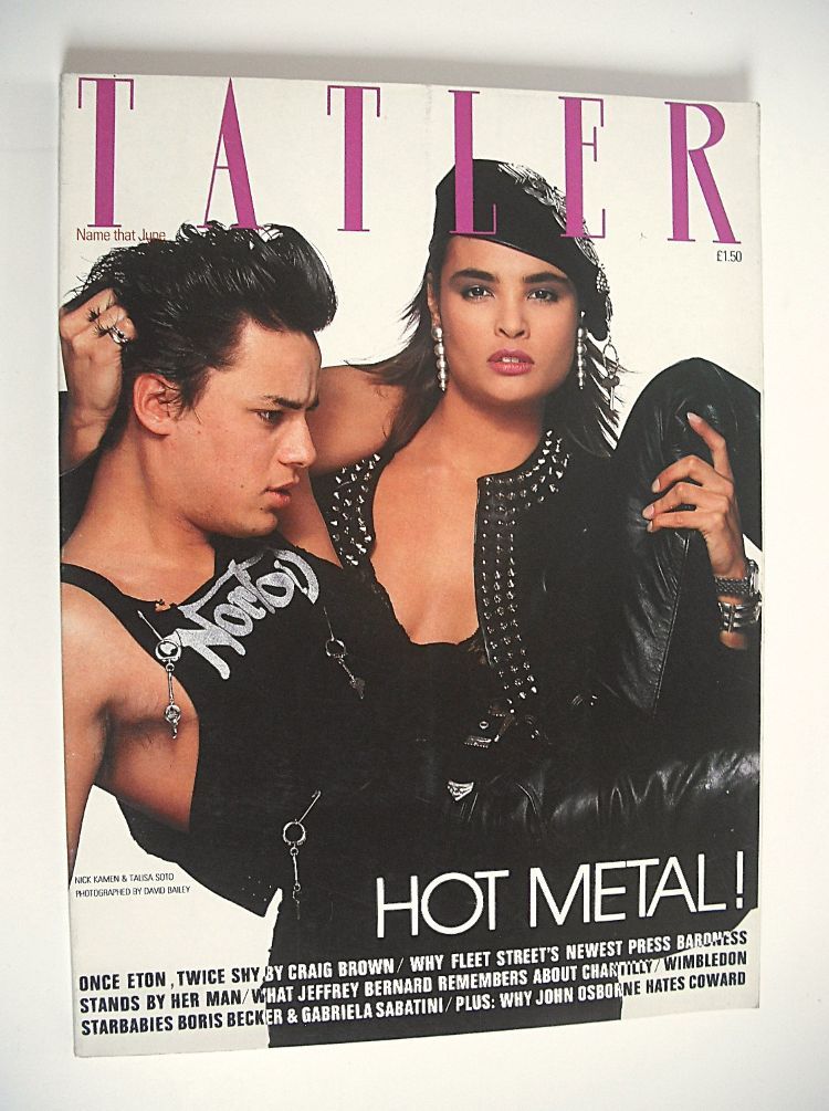 Tatler magazine - June 1986 - Nick Kamen and Talisa Soto cover