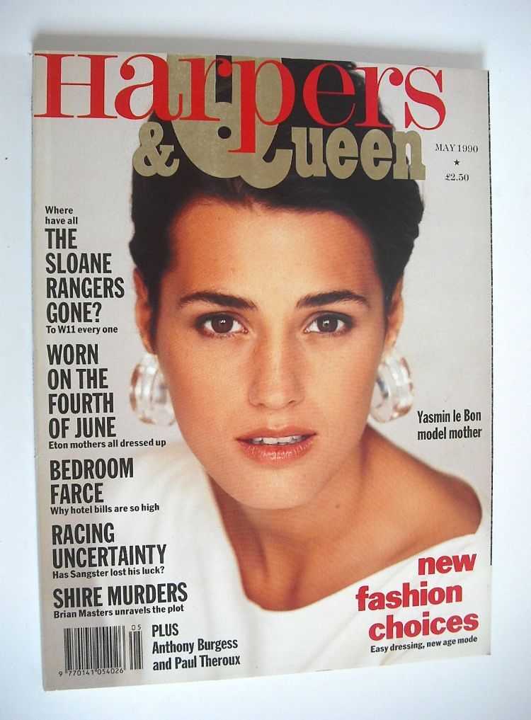 British Harpers & Queen magazine - May 1990 - Yasmin Le Bon cover