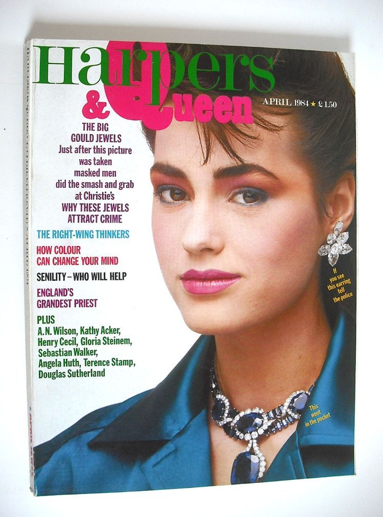 British Harpers & Queen magazine - April 1984 - Yasmin Le Bon cover