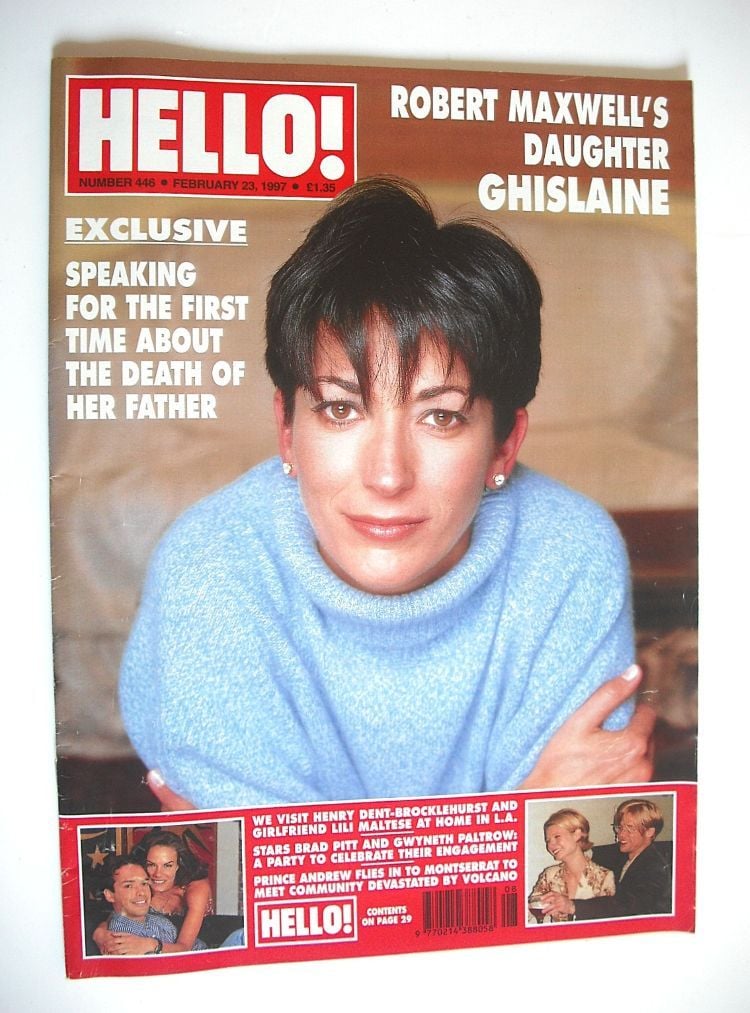 Hello! magazine - Ghislaine Maxwell cover (23 February 1997 - Issue 446)