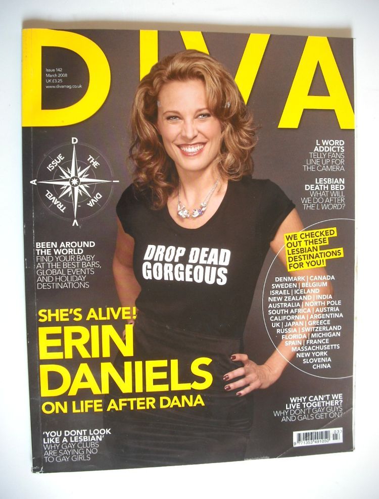 Diva magazine - Erin Daniels cover (March 2008 - Issue 142)