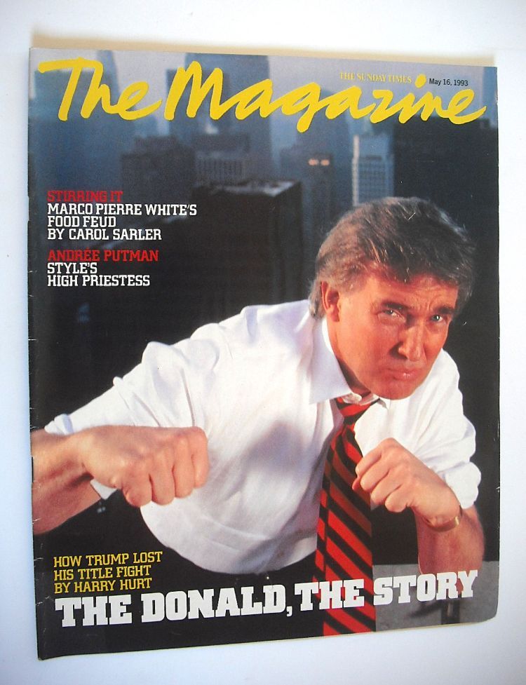 The Sunday Times magazine - Donald Trump cover (16 May 1993)