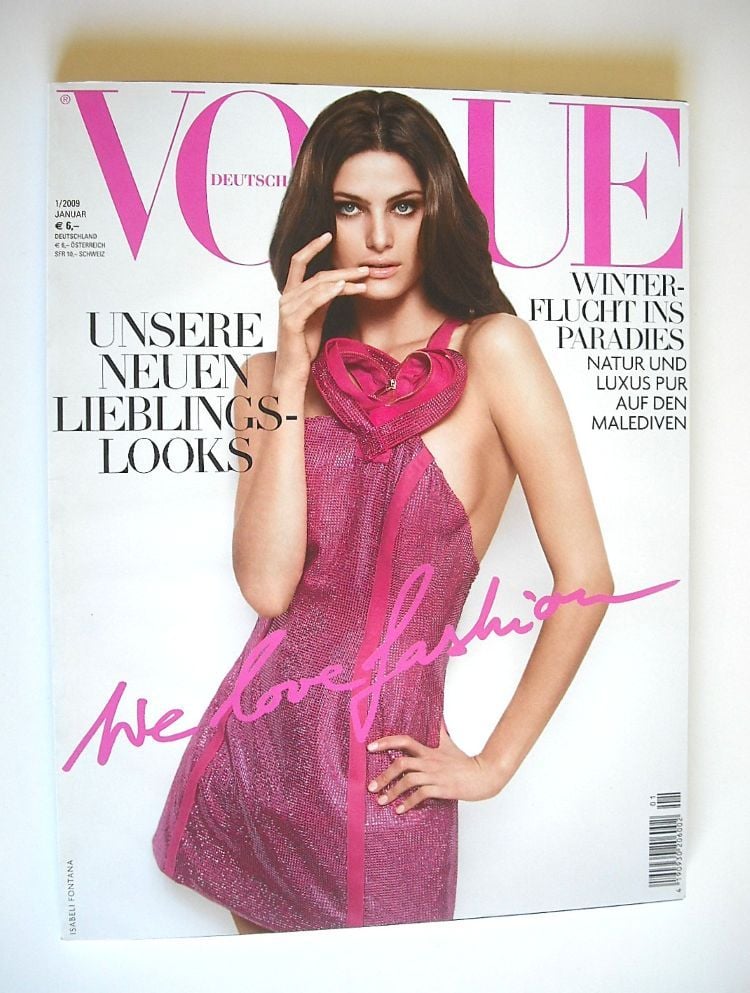 German Vogue magazine - January 2009 - Isabeli Fontana cover