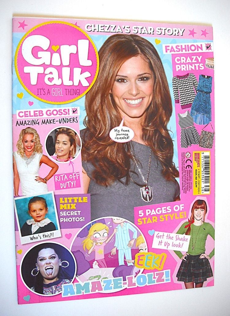 Girl Talk magazine - Cheryl Cole cover (19 September - 2 October 2012)