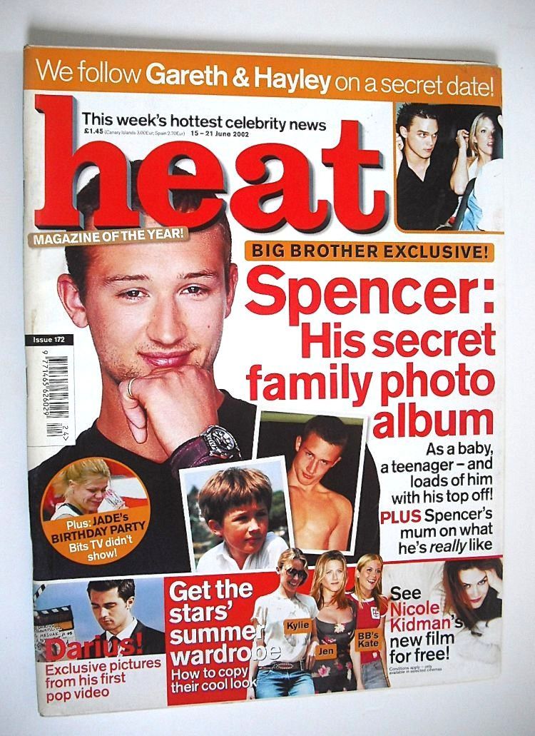 Heat magazine - Spencer Smith cover (15-21 June 2002 - Issue 172)