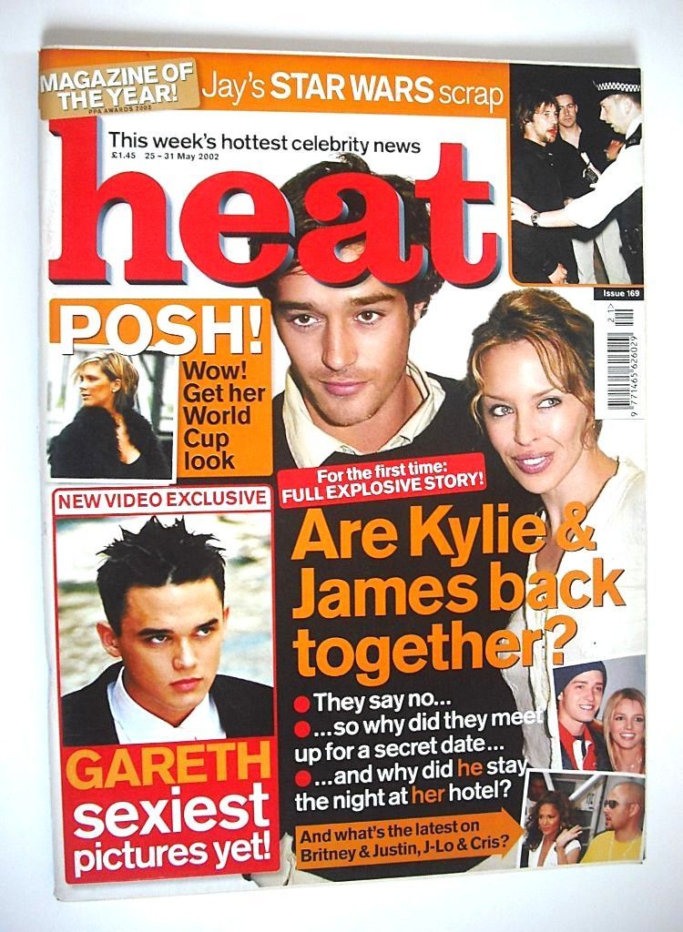 Heat magazine - James Gooding and Kylie Minogue cover (25-31 May 2002 - Issue 169)