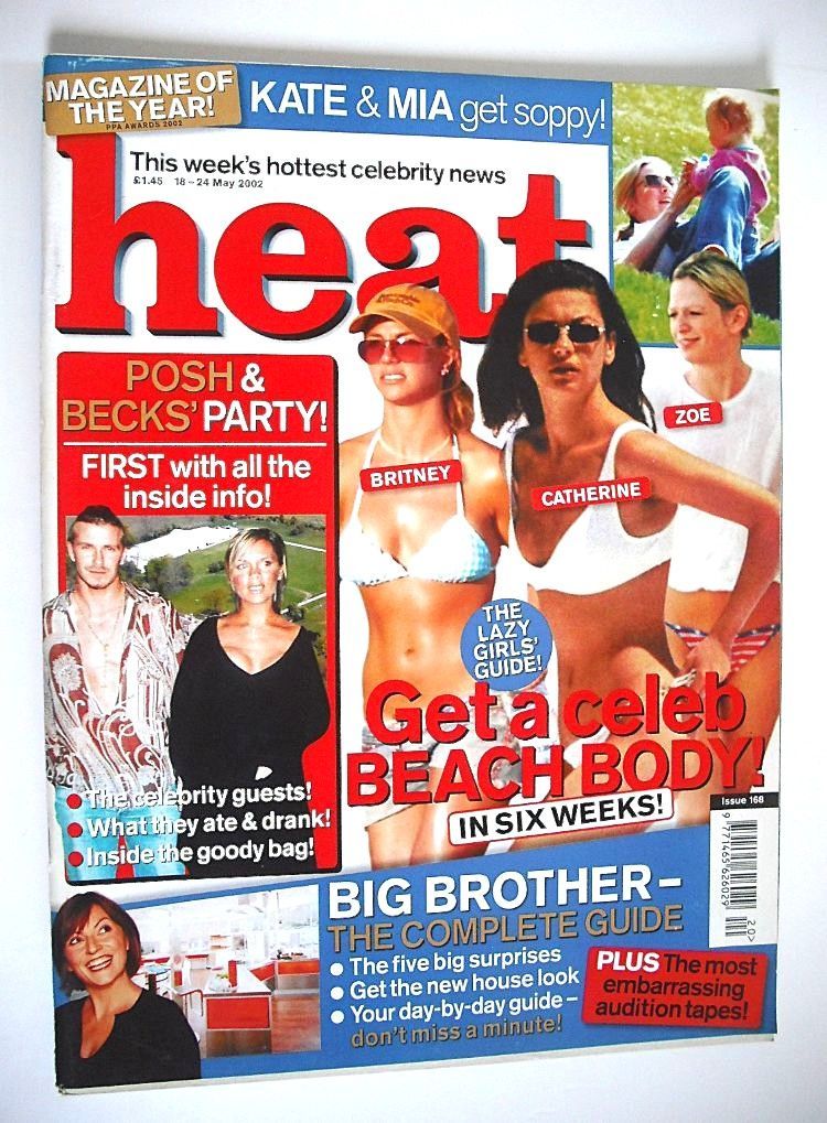 Heat magazine - Get A Celeb Beach Body In Six Weeks! cover (18-24 May 2002 - Issue 168)