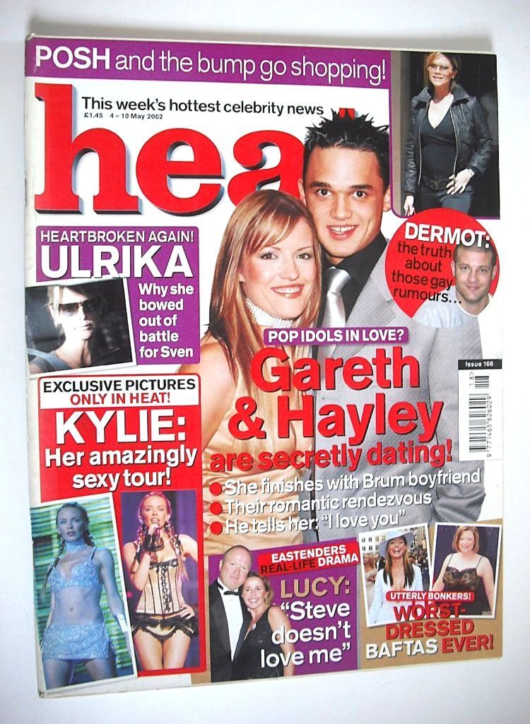 <!--2002-05-04-->Heat magazine - Gareth Gates and Hayley Evetts cover (4-10