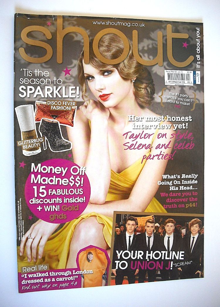 Shout magazine - Taylor Swift cover (19 December 2012 - 8 January 2013)
