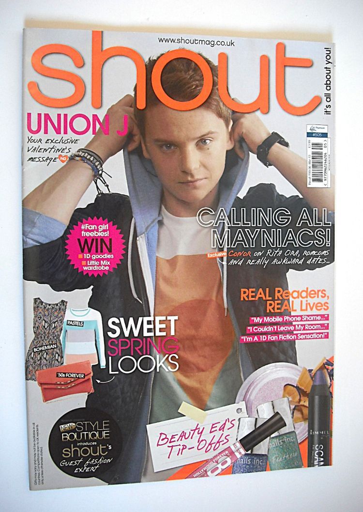 Shout magazine - Conor Maynard cover (6 February - 5 March 2013)