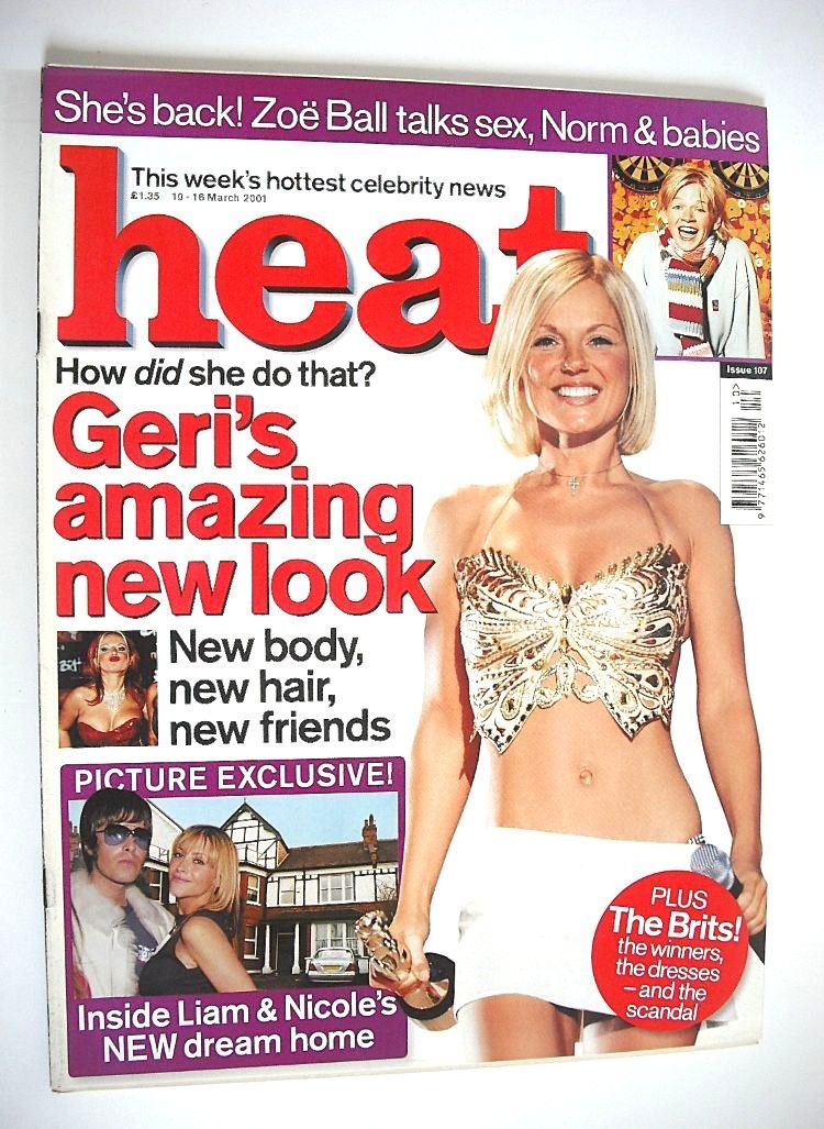 Heat magazine - Geri Halliwell cover (10-16 March 2001 - Issue 107)