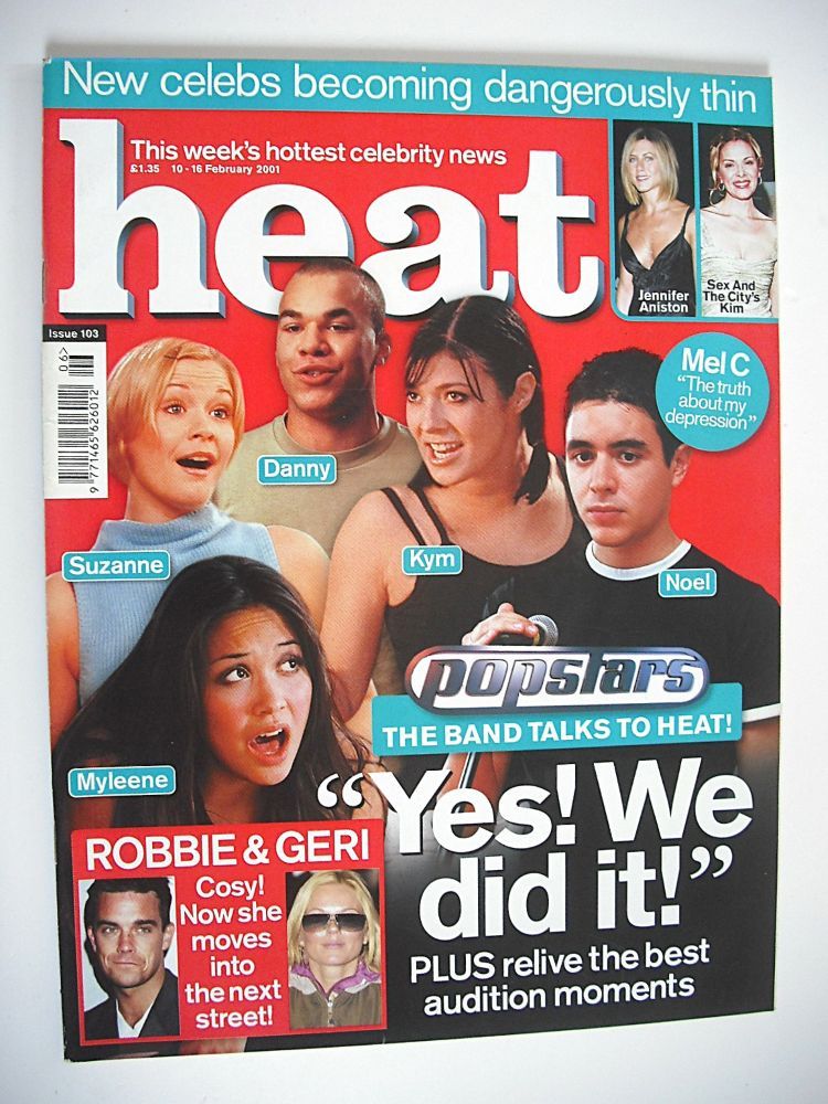 <!--2001-02-10-->Heat magazine - Popstars cover (10-16 February 2001 - Issu