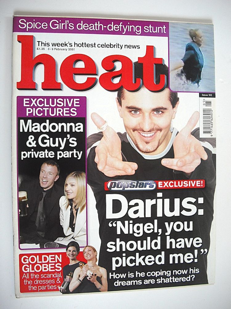 Heat magazine - Darius Danesh cover (3-9 February 2001 - Issue 102)
