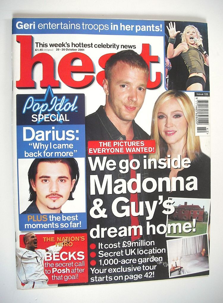 Heat magazine - Guy Ritchie and Madonna cover (20-26 October 2001 - Issue 139)