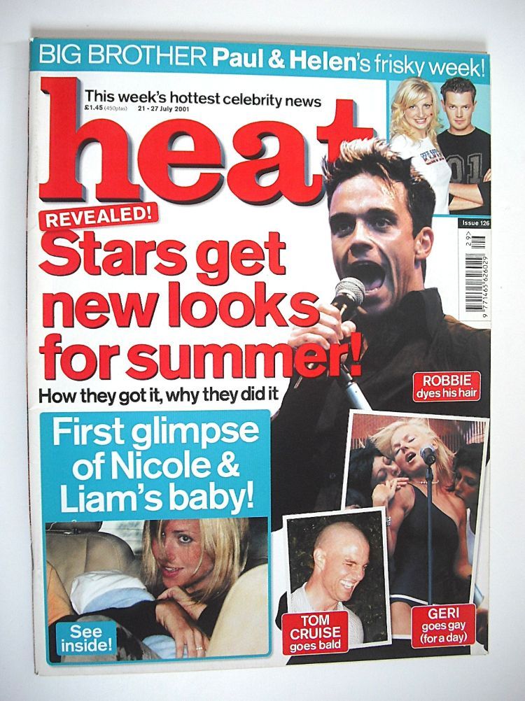 Heat magazine - Robbie Williams cover (21-27 July 2001 - Issue 126)