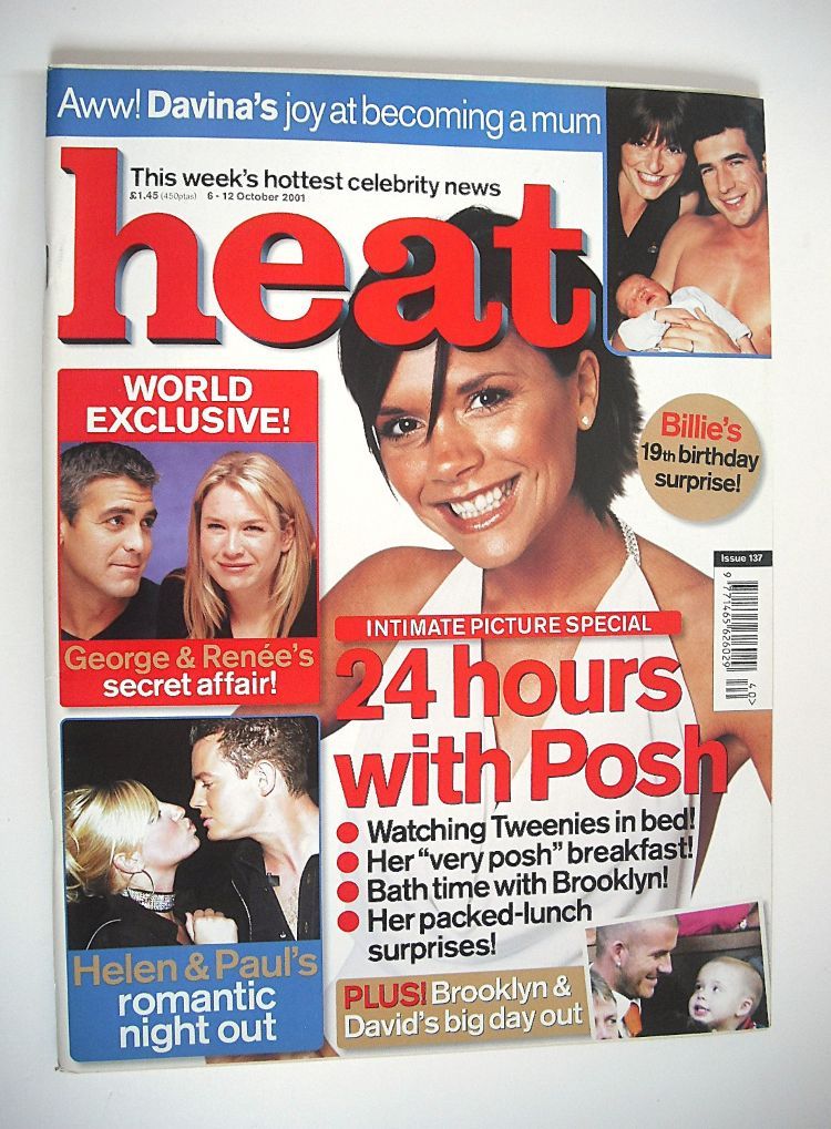 Heat magazine - Victoria Beckham cover (6-12 October 2001 - Issue 137)
