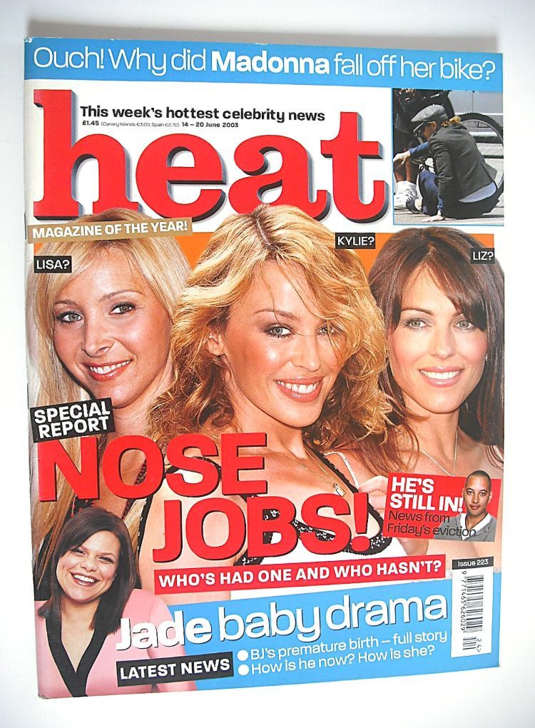Heat magazine - Nose Jobs! cover (14-20 June 2003 - Issue 223)
