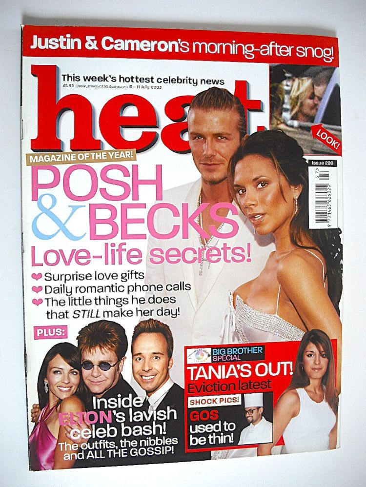 Heat magazine - David and Victoria Beckham cover (5-11 July 2003 - Issue 226)