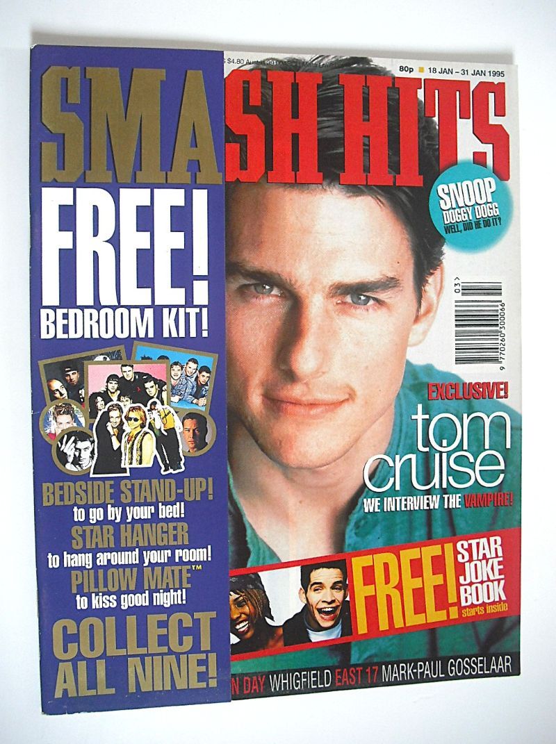 Smash Hits magazine - Tom Cruise cover (18-31 January 1995) #1