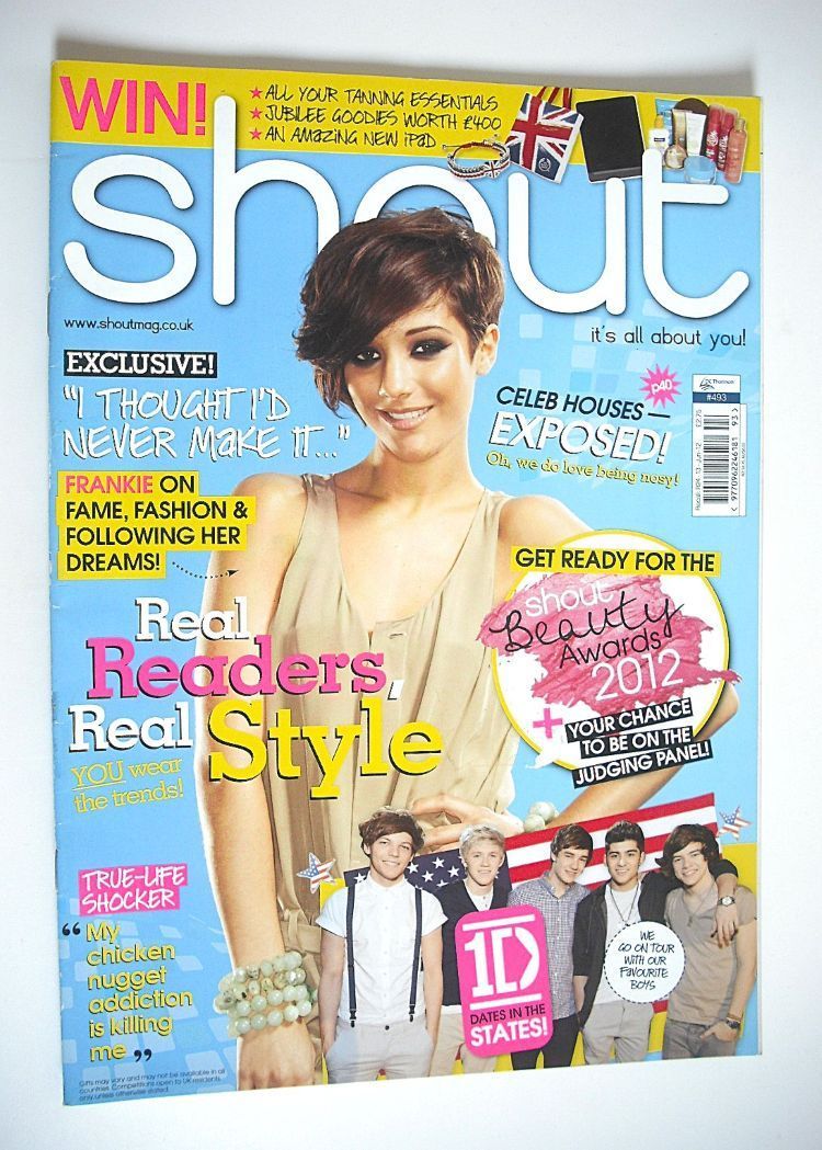 Shout magazine - Frankie Sandford cover (23 May - 12 June 2012)