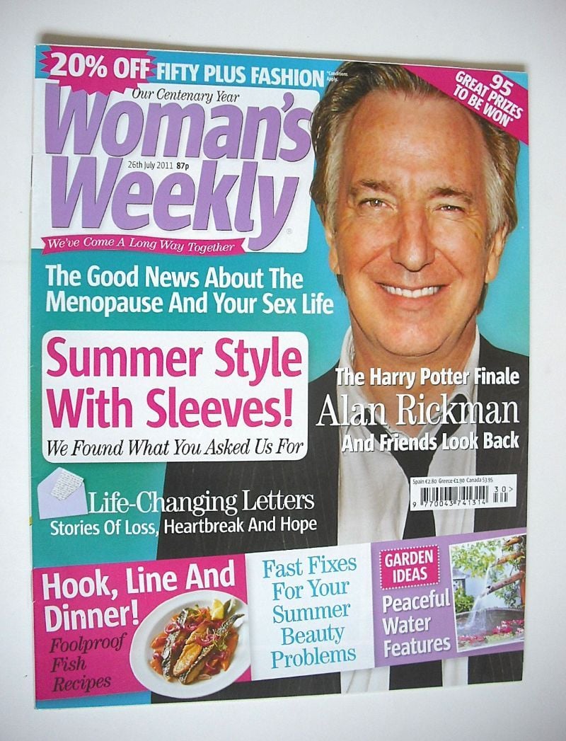 Woman's Weekly magazine (26 July 2011 - Alan Rickman cover)