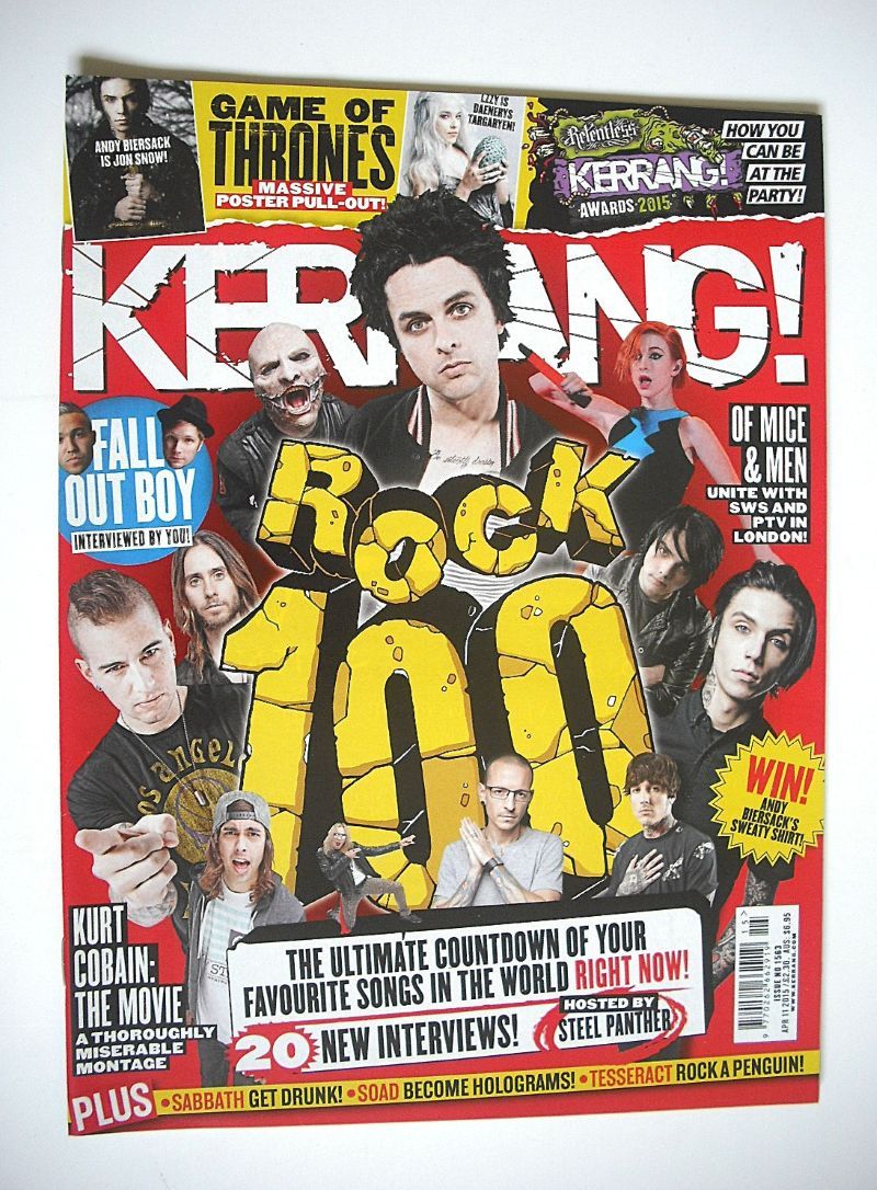 Kerrang magazine - Rock 100 cover (11 April 2015 - Issue 1563)