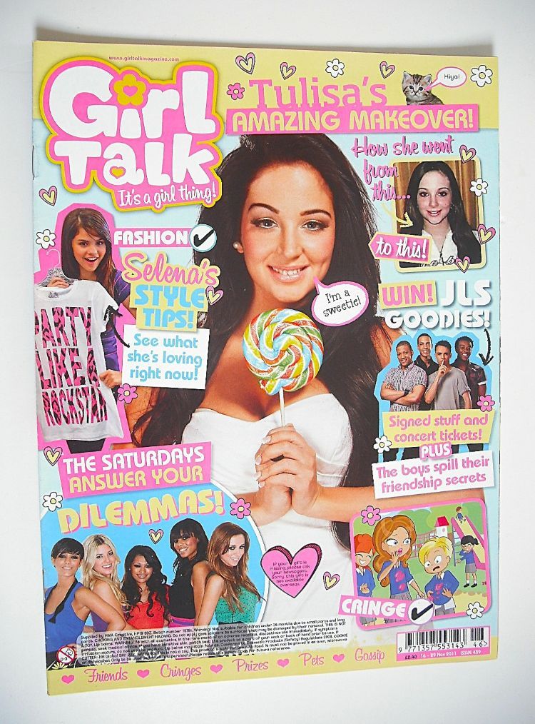 Girl Talk magazine - Tulisa Contostavlos cover (16-29 November 2011)