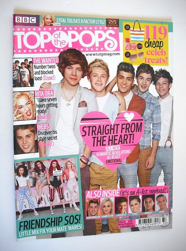 Top Of The Pops magazine - One Direction cover (15 August - 11 September 2012)