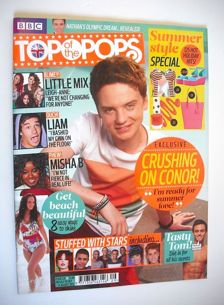 Top Of The Pops magazine - Conor Maynard cover (18 July - 14 August 2012)